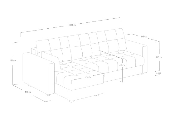 Диван Megapolis угловой